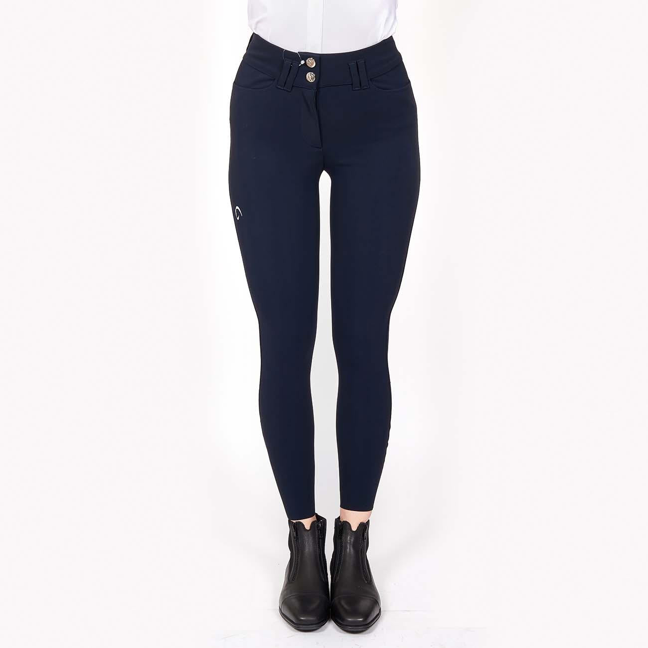 PANTALONE DA EQUITAZIONE DONNA VITA ALTA 09MA-03BERLINO 342BLU MASCHERONI SELLERIA 