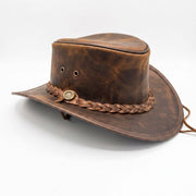 COMANCHEROS Cappello In Cuoio Country C032 MARRONE 