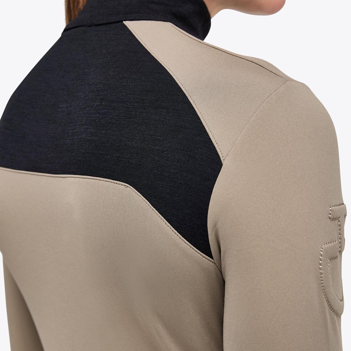 DOLCEVITA DONNA LANA TECNICA MEZZA ZIP CAVALLERIA TOSCANA 29CT-POD304PA063 4B00LIGHT MOCHA CAVALLERIA TOSCANA 