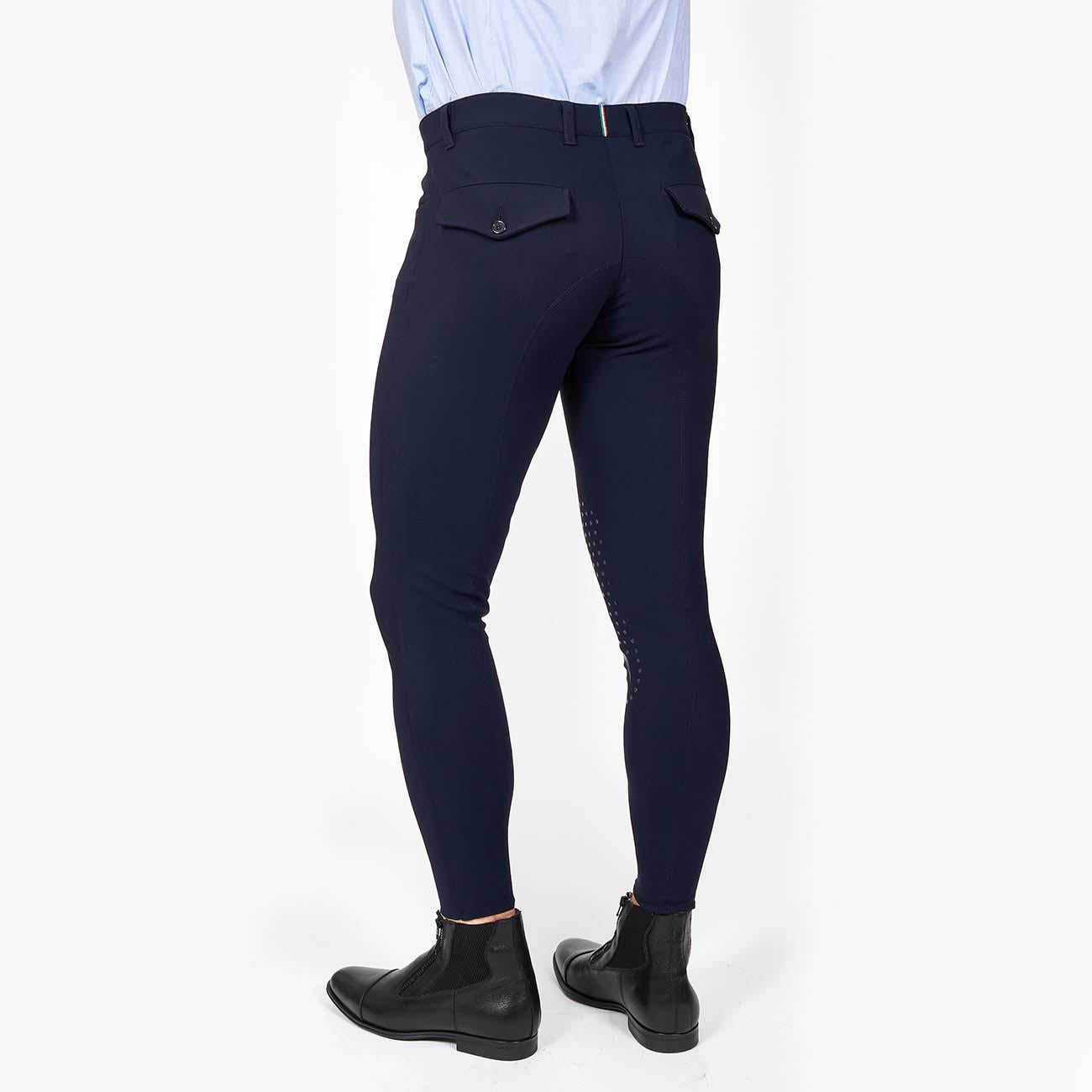 Pantalone Da Equitazione Da Uomo Roma Mascheroni Blu 09MA-04ROMA 342BLU MASCHERONI SELLERIA 
