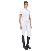 CAVALLERIA TOSCANA Camicia Donna Da Concorso Mini Orbit Flock Printed Jersey CAD245JE191 BIANCO 