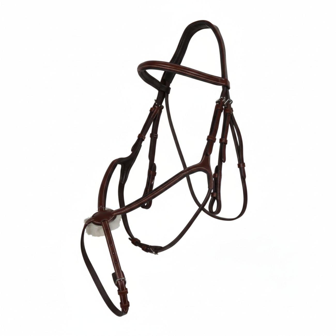 Testiera In Cuoio Con Capezzino Messicano Mascheroni Marrone 09MA-HGE-410 DARK BROWN MASCHERONI SELLERIA 