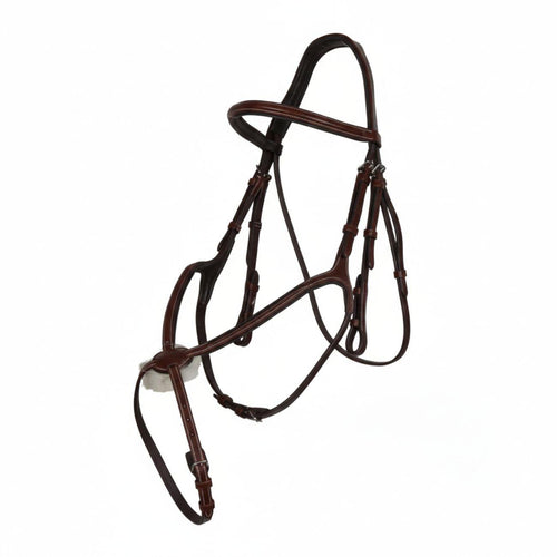 Testiera In Cuoio Con Capezzino Messicano Mascheroni Marrone 09MA-HGE-410 DARK BROWN MASCHERONI SELLERIA 