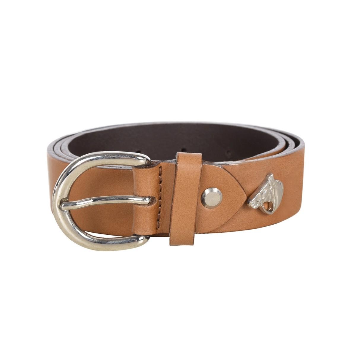 EMMEDI Cintura Pelle Con Testa Cavallo 3 cm Cuoio - cintura in pelle per abbigliamento equestre 09ED283130TS CUOIO EMMEDI 