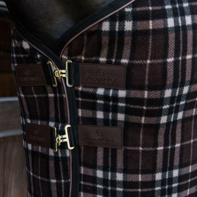 Coperta In Pile Pesante Kentucky Marrone 09KT-52147 CHECK PRINTING BROWN KENTUCKY 