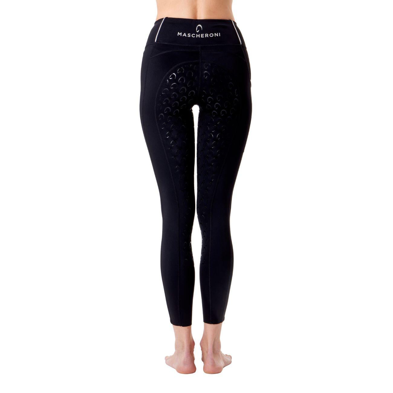 Leggings Da Donna Full Grip Arezzo Mascheroni Nero/Argento 30MA-AREZZO BLACK/SILVER MASCHERONI SELLERIA 