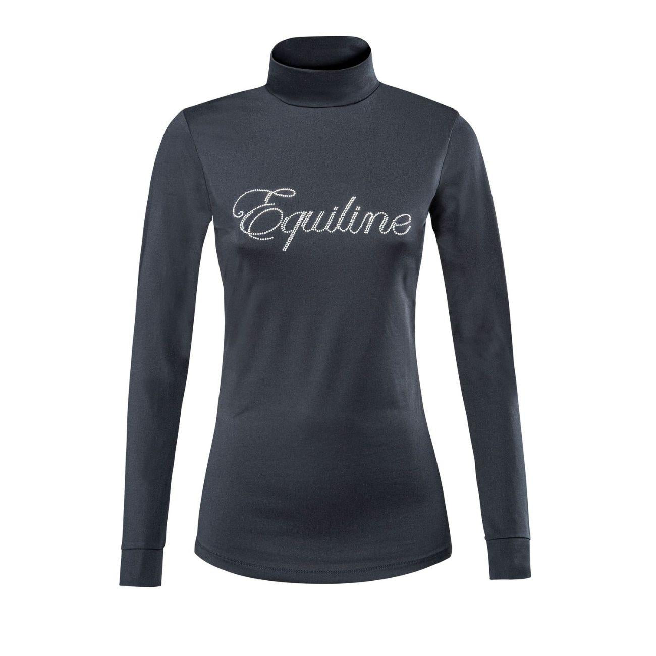 EQUILINE Maglia Donna Con Collo Alto Blu PM-EQ-H00813 002NAVY 