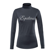 EQUILINE Maglia Donna Con Collo Alto Blu PM-EQ-H00813 002NAVY 