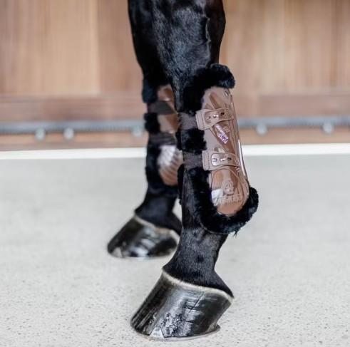 Stinchiere Vegan Sheepskin Tendon Boots Bamboo Elastic Kentucky Marrone/Nero 88102 05-01BROWN/BLACK KENTUCKY 