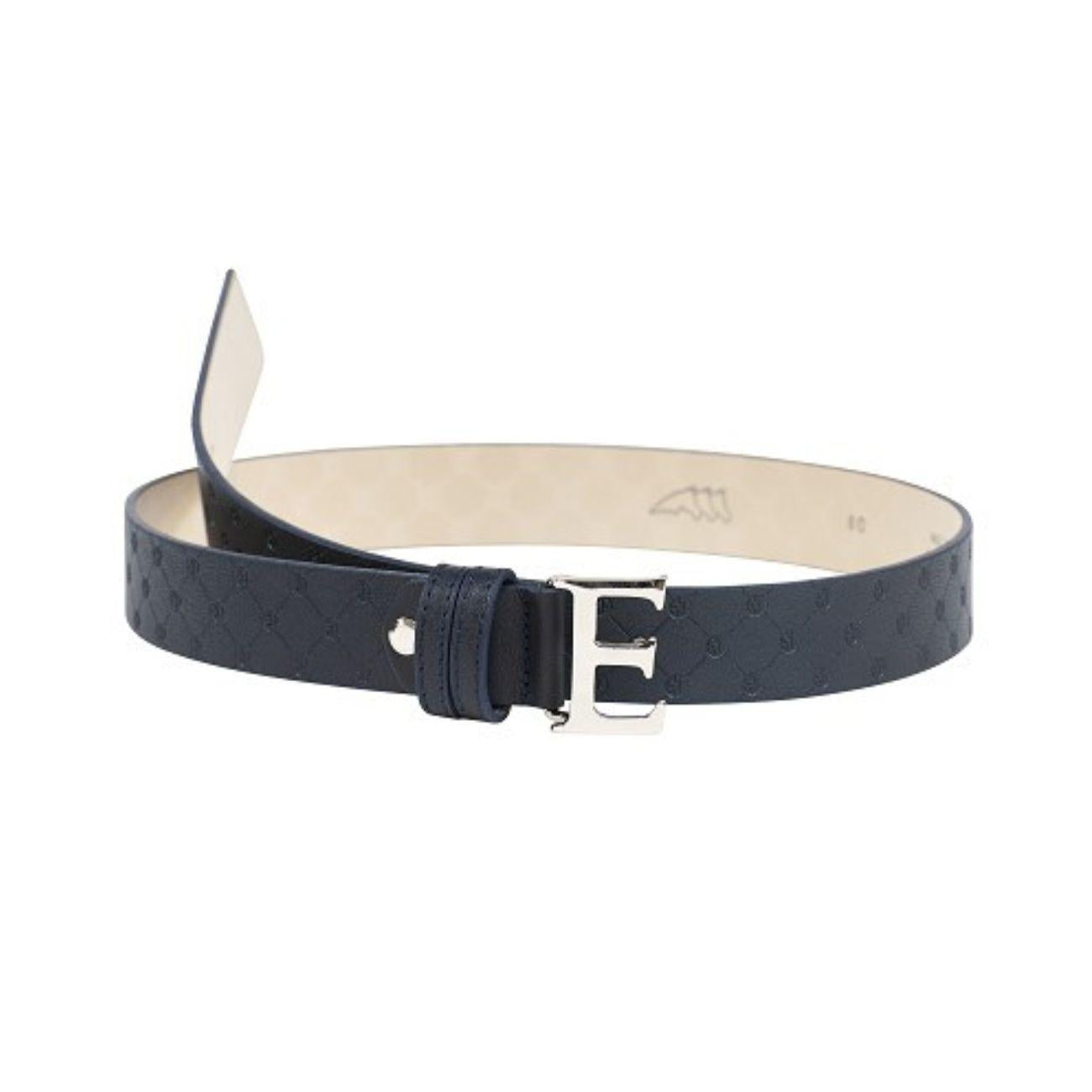 EQUILINE Cintura In Pelle Stampata Blu PM-EQ-T11294 002NAVY 