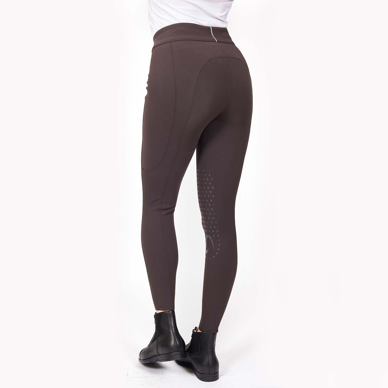 PANTALONE DA EQUITAZIONE DONNA VITA ALTA CON GRIP 09MA-02VENEZIA 499MARRONE MASCHERONI SELLERIA 