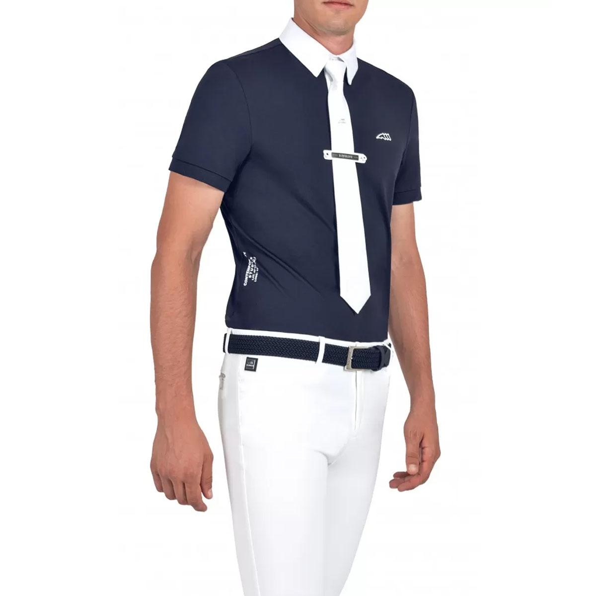 POLO DA COMPETIZIONE UOMO MICROFORATA MOD.CELICEC 30EQ-ES123PH00539 002BLU EQUILINE