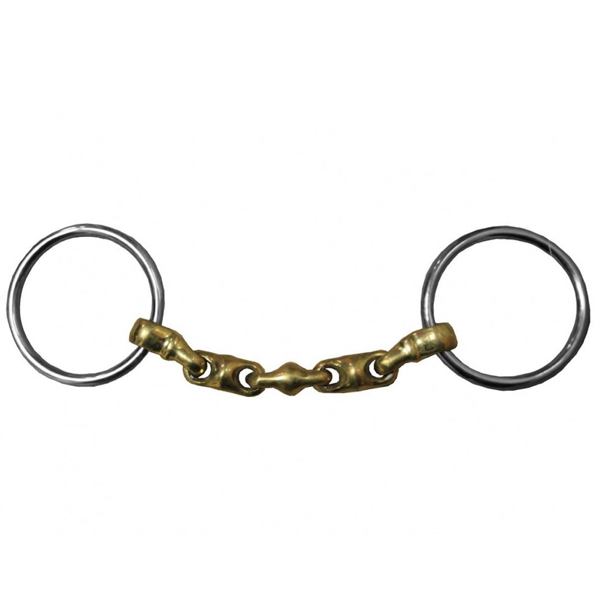 JUMP'IN FILETTO AD ANELLI CANNA SPEZZATA CON RULLI OTTONE filetti ad anelli 0042 09JU0042 OTTONE JUMP'IN 