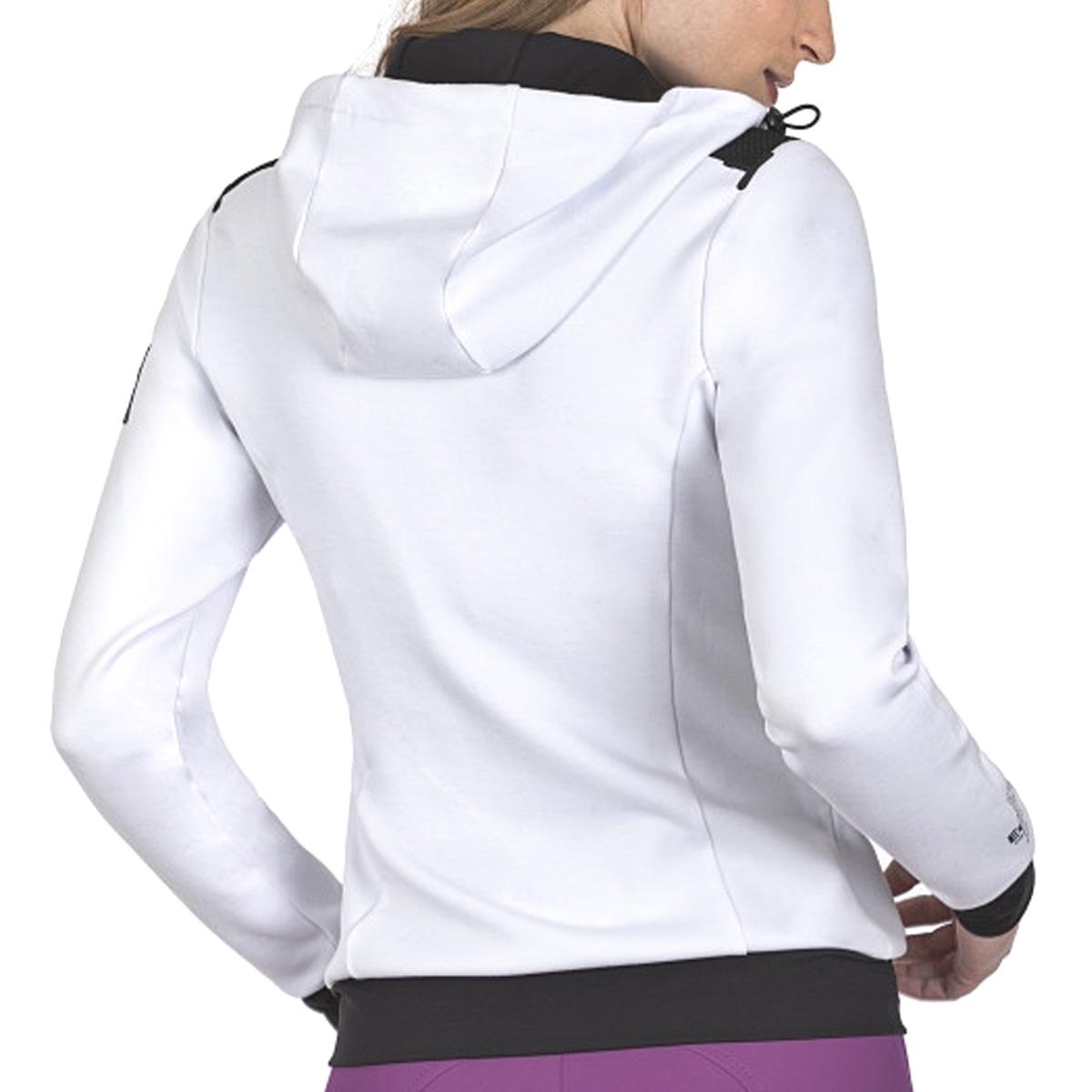 FELPA DONNA FULL ZIP CON CAPPUCCIO MOD.CERRAC 09EQ-R09766 001BIANCO EQUILINE 