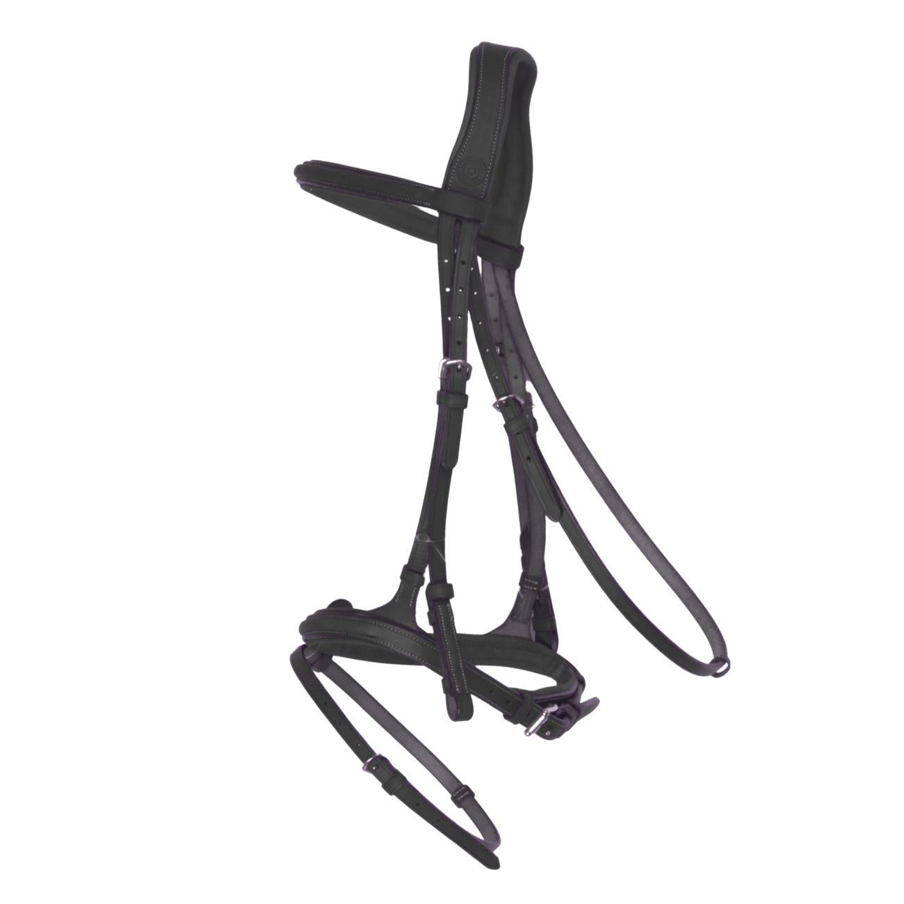 Testiera In Cuoio Mascheroni Nero 09MA-TESTIERA NERO MASCHERONI SELLERIA 