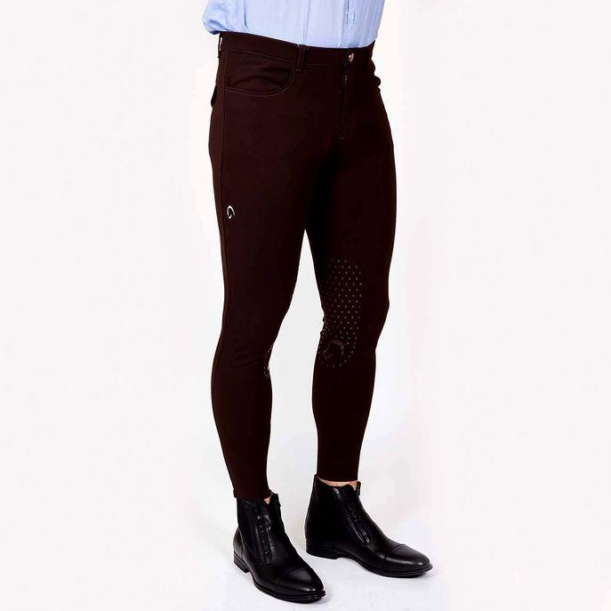 Pantalone Da Equitazione Da Uomo Half Grip Roma Mascheroni Marrone 09MA-04ROMA 525MARRONE MASCHERONI SELLERIA 