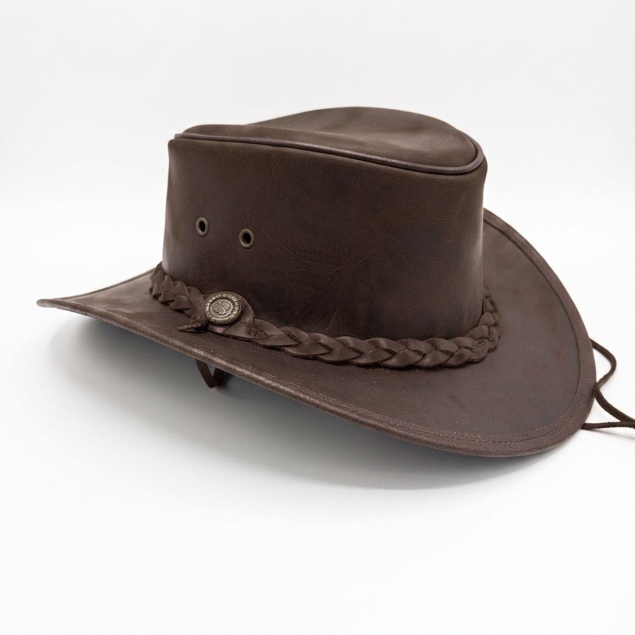 COMANCHEROS Cappello In Cuoio Western C030 MARRONE 