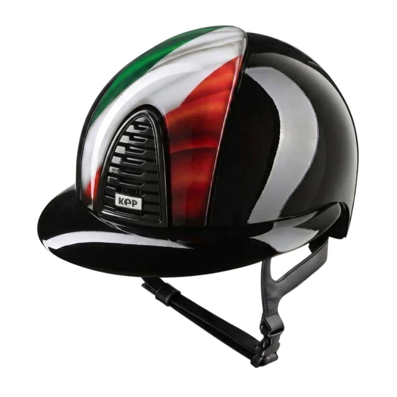 KEP ITALIA Cap Cromo 2.0 Polish Metal 2 Nero Con Visiera Polo E Fronte Personalizzato Con Tricolore Italiano CRPL2.1239 NERO 