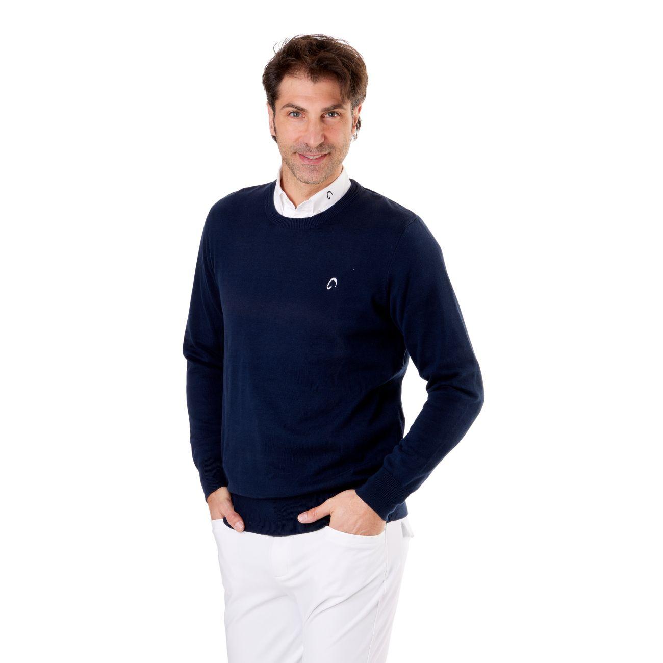 Pullover Girocollo Da Uomo Casual Mascheroni Blu MASCHERONI-NS901 NAVYBLUE MASCHERONI SELLERIA 