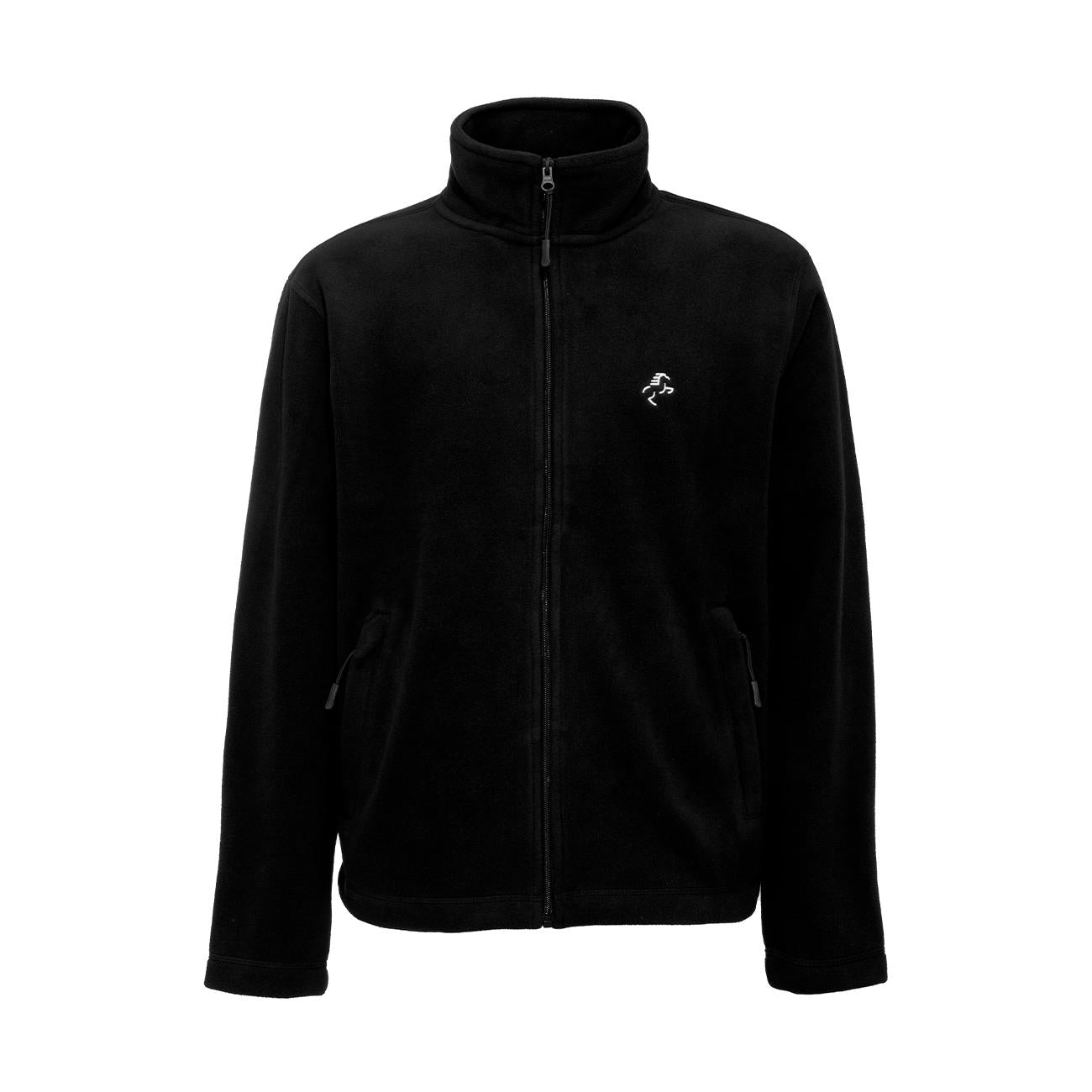 MICROPILE UOMO FULL ZIP 09EH-K911 BLACK EQUINE HORSE