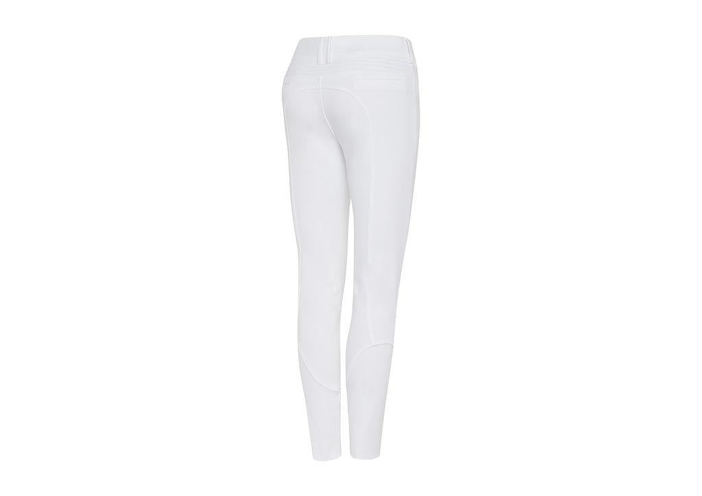 PANTALONE DA EQUITAZIONE DONNA GRIP AL GINOCCHIO MOD.CHLOE EMBROIDERY 30SS-CHLEMB WHITE SAMSHIELD 