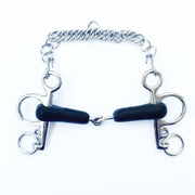 PELHAM SPEZZATO IN 2 IN GOMMA LEVA CORTA 30MA-#47 GOMMA EQUINE HORSE