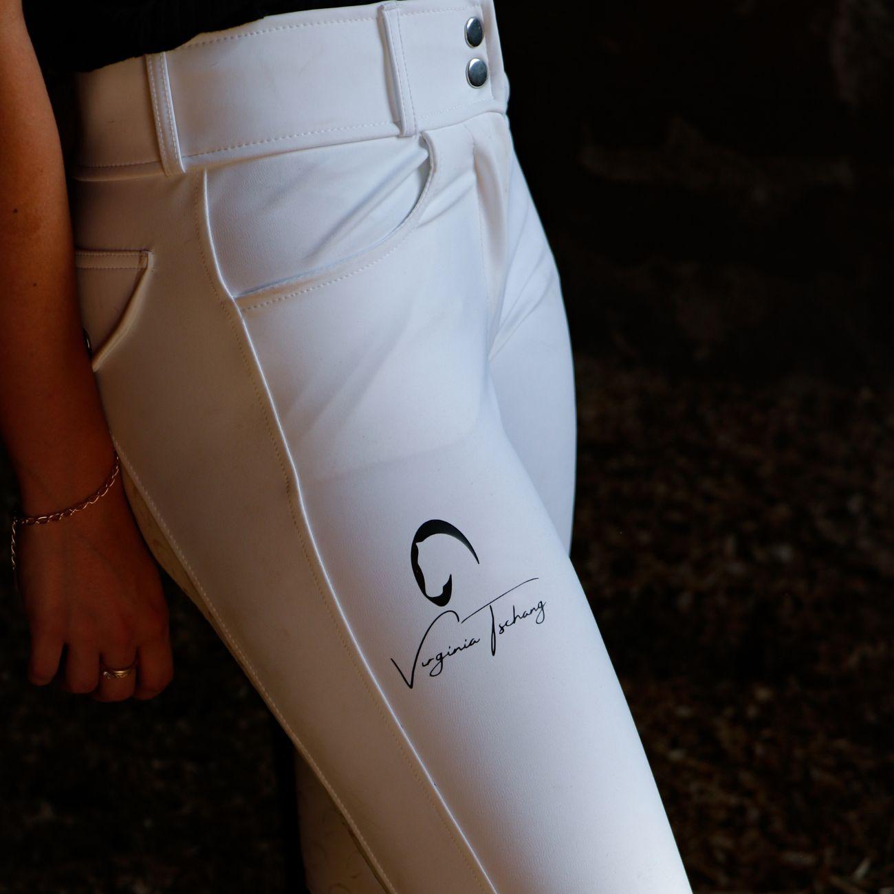 Pantalone Da Equitazione Da Donna Mscheroni By Virginia Tshang Bianco VTPANTS BIANCO MASCHERONI SELLERIA 