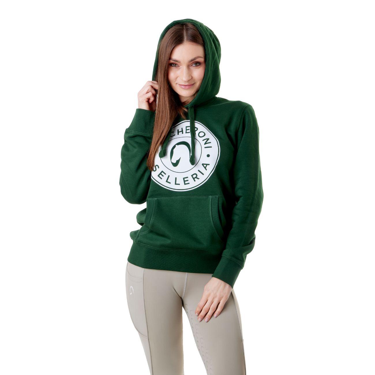 Felpa Unisex Con Cappuccio Mascheroni 09MA-K489 VERDE MASCHERONI SELLERIA 