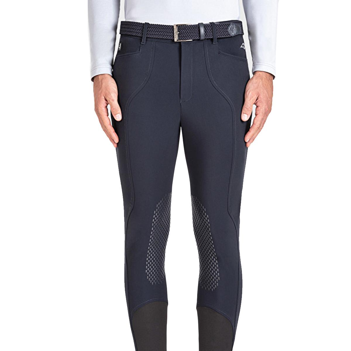 PANTALONI UOMO CON GRIP AL GINOCCHIO EQUILINE 29EQ-PN08497 002BLU EQUILINE