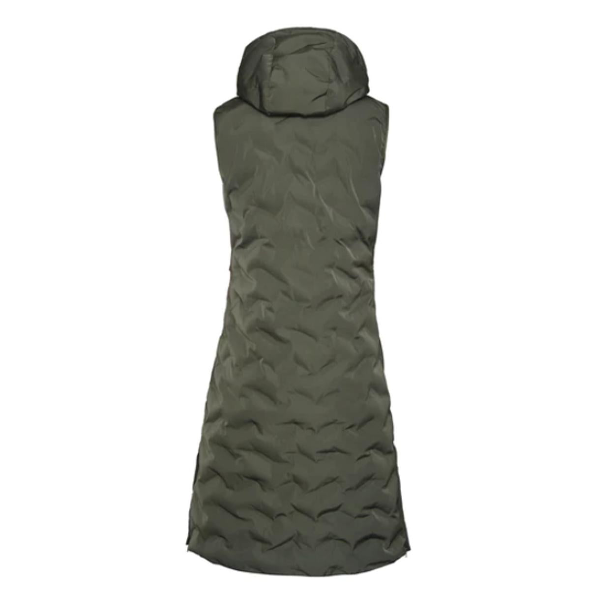 SMANICATO LUNGO DA DONNA CON CAPPUCCIO FULL ZIP EMILY 31KING-2330163281 5015GREEN BELUGA KINGSLAND 