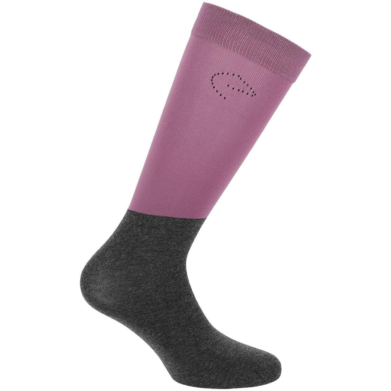 Calze Bicolor Con Logo Equitheme Lilla 9864 034LILLA EQUITHEME 