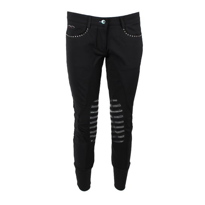 ANIMO Nosi Nero Pantaloni Da Equitazione 12AMNOSI 01NERO ANIMO 