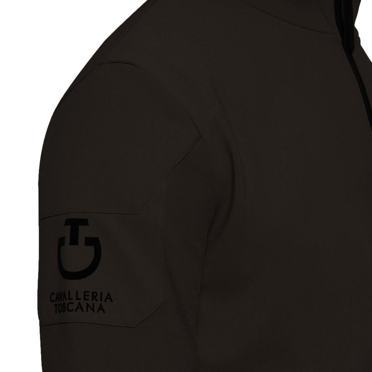 GIUBBINO IN TESSUTO TECNICO JERSEY FULL ZIP 09CT-MAU114JE148 9999NERO CAVALLERIA TOSCANA 