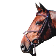 DY'ON TESTIERA CAPEZZINO INCROCIATO+REDINI IN CUOIO DYON Marrone TESTIERE 09DY-B113+B240 MARRONE DY'ON 