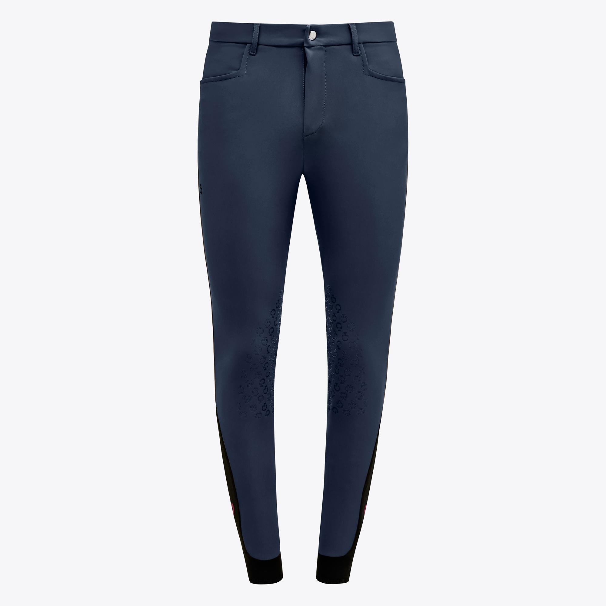 PANTALONE DA EQUITAZIONE UOMO CON GRIP AL GINOCCHIO 30CT-PAUN22JE010 7J00 ATLANTIC BLUE CAVALLERIA TOSCANA