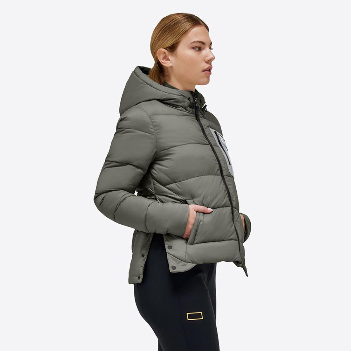 PIUMINO DONNA CON CAPPUCCIO 31RG-COW003NL004 5500 VERDE BANDIERA RG - CT 