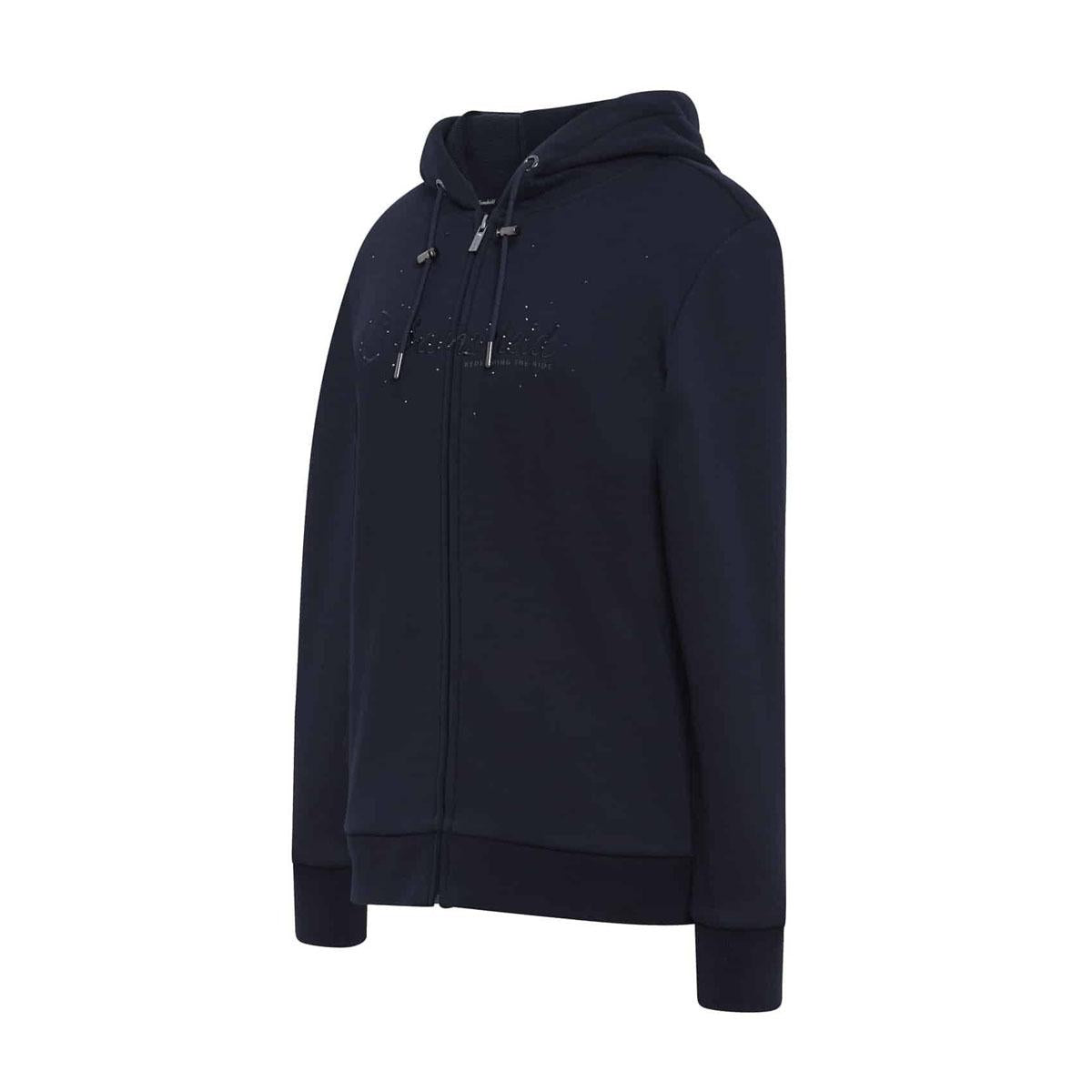 FELPA DONNA FULL ZIP CON CAPPUCCIO MOD.BONITA WINDY SAMSHIELD 29SS-BONITAWINDY NAVY/BLACK CHROME SAMSHIELD