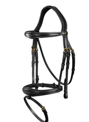 DY'ON ANATOMIC FLASH NOSEBAND BRIDLE D COLLECTION Nero BRIGLIE DYABAB BLACK DY'ON 