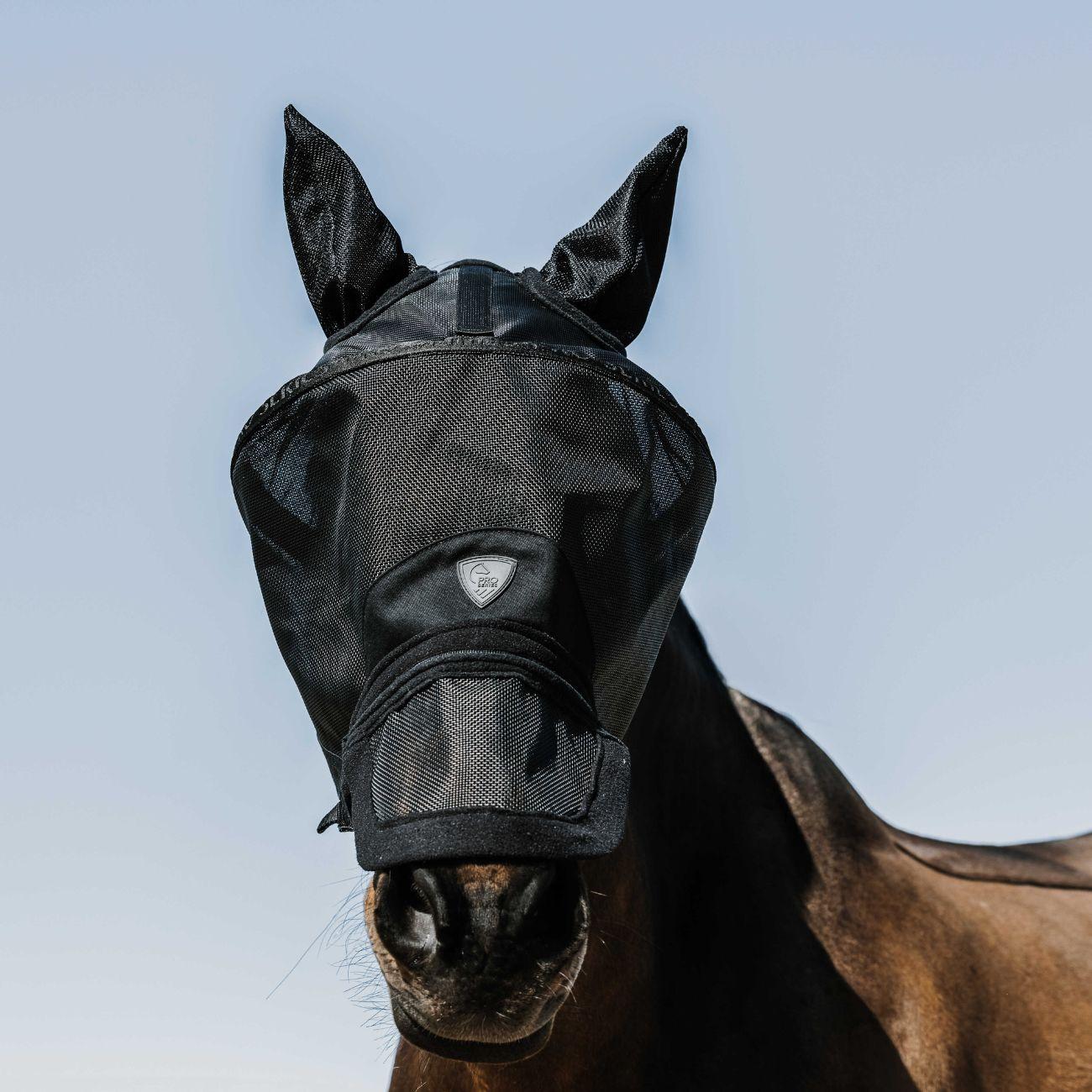 Maschera Antimosche Con Protezione UV Equitheme 306037 BLACK EQUITHEME 