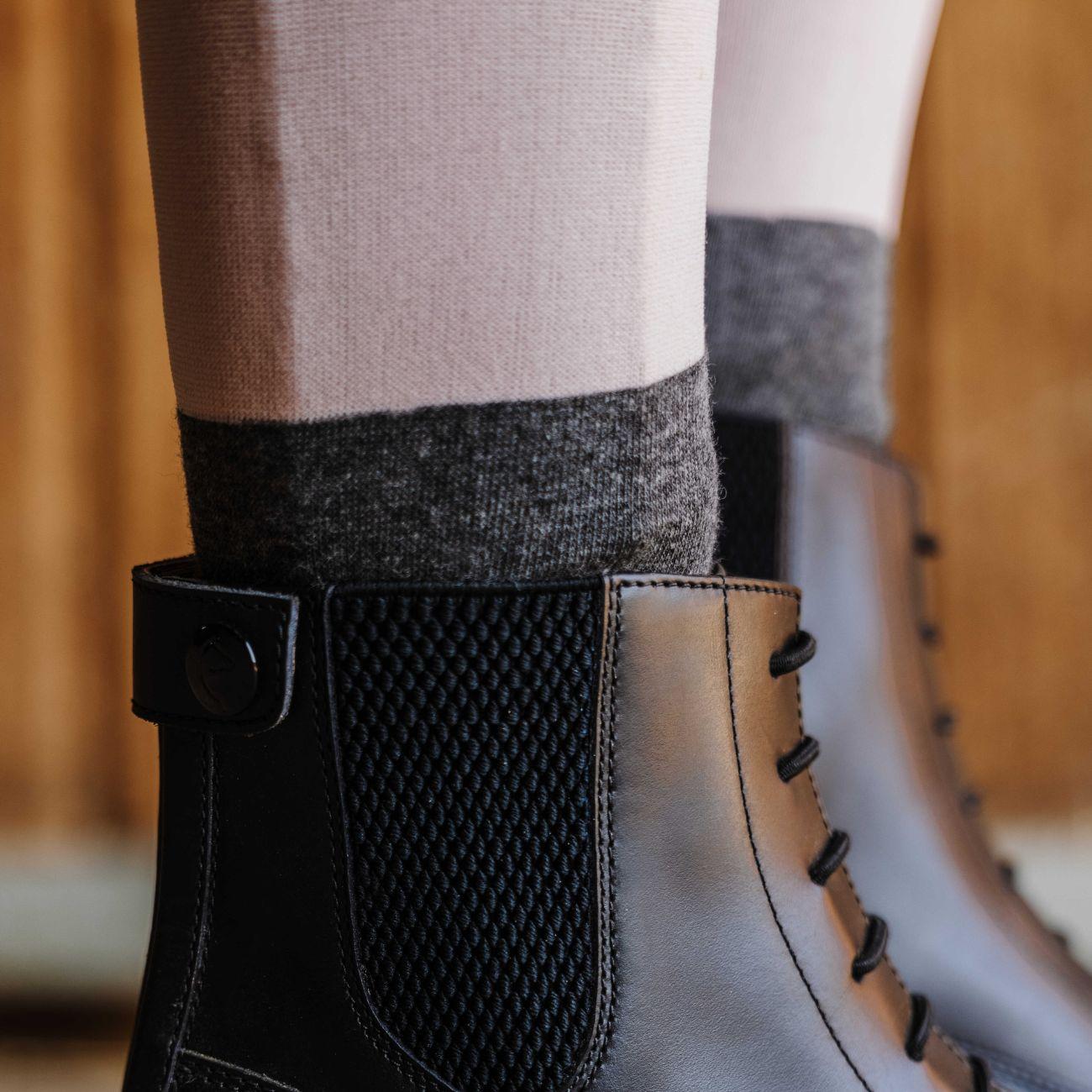 Calze Bicolor Con Logo Equitheme Rosa/Grigio 9864 PINK/ANTRACITE EQUITHEME 