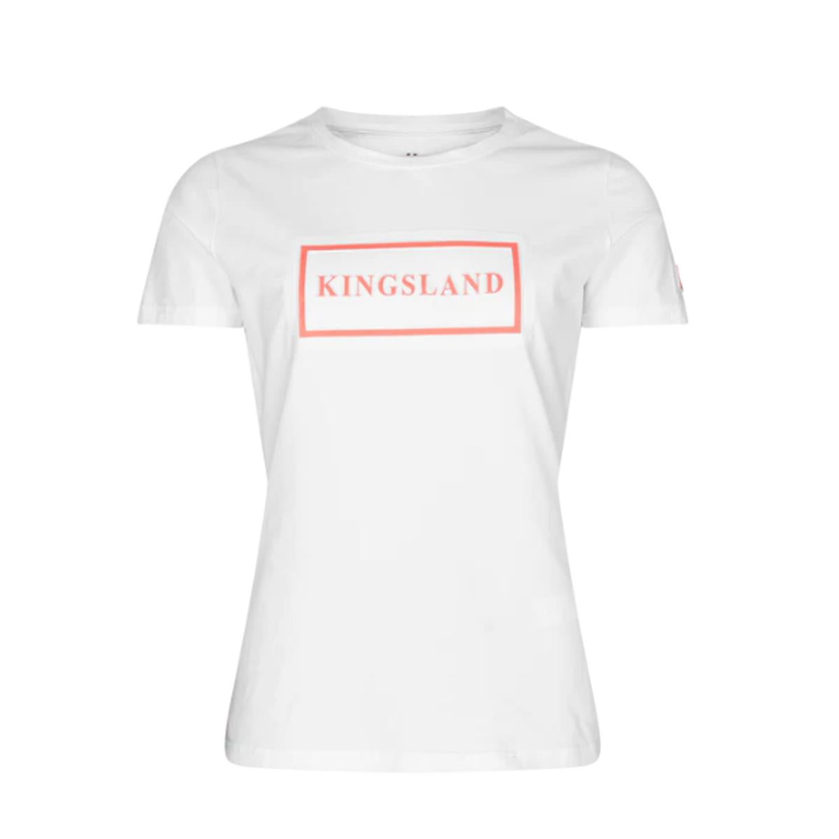T-SHIRT DONNA A GIROCOLLO KLCEMILE 30KING-2320203118 6000WHITE KINGSLAND