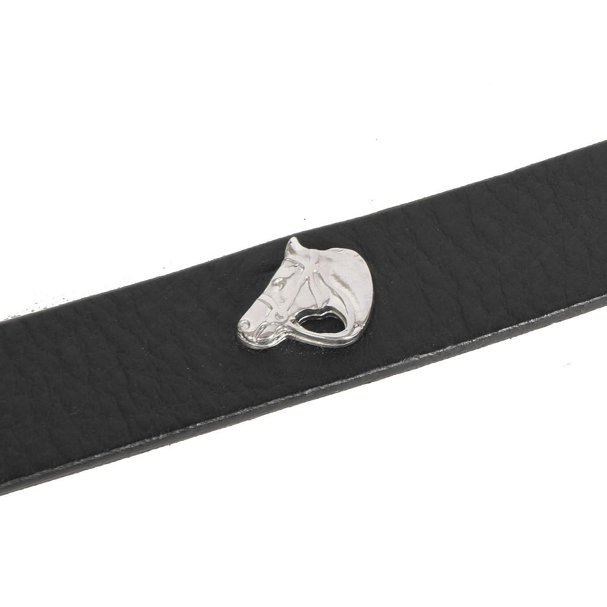 EMMEDI Cintura Testa Cavallo 2.5 cm Nero - cintura in pelle per abbigliamento equestre 09ED283125TS NERO EMMEDI 
