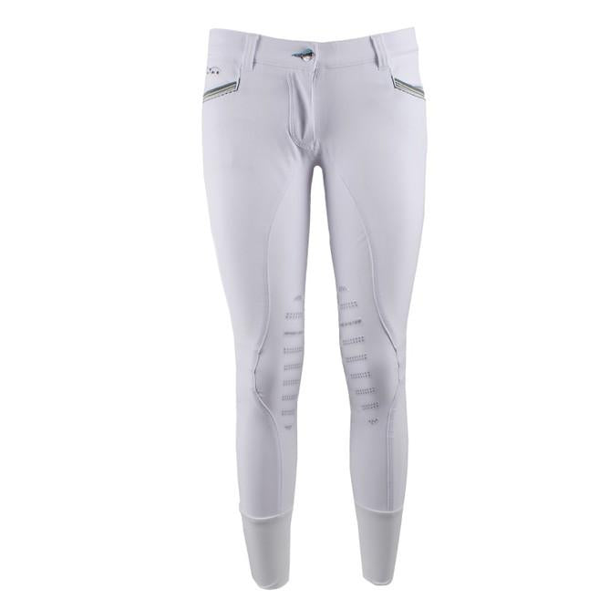ANIMO Bianco Verde Oliva Pantaloni Da Equitazione 16AMNOLIMIT/15 V41BIVEOL ANIMO