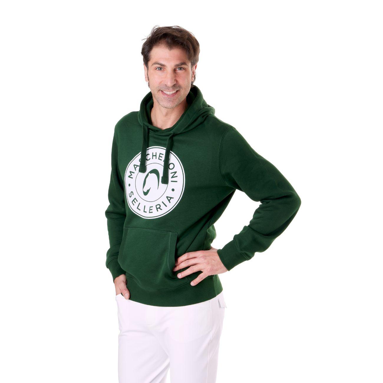 Felpa Unisex Con Cappuccio Mascheroni 09MA-K489 VERDE MASCHERONI SELLERIA 