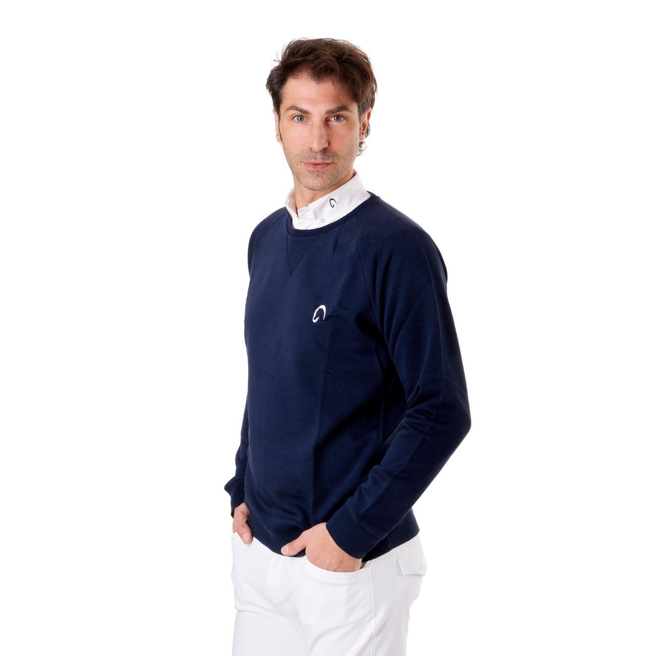 Felpa Da Uomo Girocollo Mascheroni Blu MASCHERONI-K480 NAVY MASCHERONI SELLERIA 