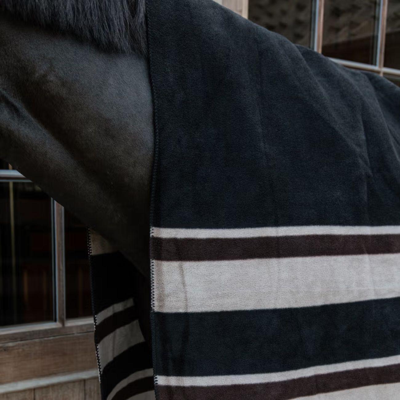 Coperta In Pile 210x200cm Heavy Fleece Square Stripes Kentucky Marrone/Beige 52172 05BROWN/BEIGE KENTUCKY 