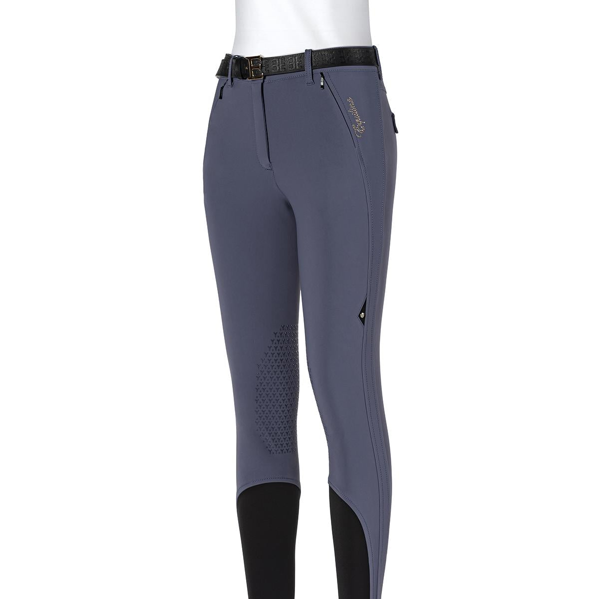 PANTALONE DONNA GRIP AL GINOCCHIO A VITA ALTA ETTIEKH 31EQ-EW023PN09057 442NIGHT SHADOW EQUILINE