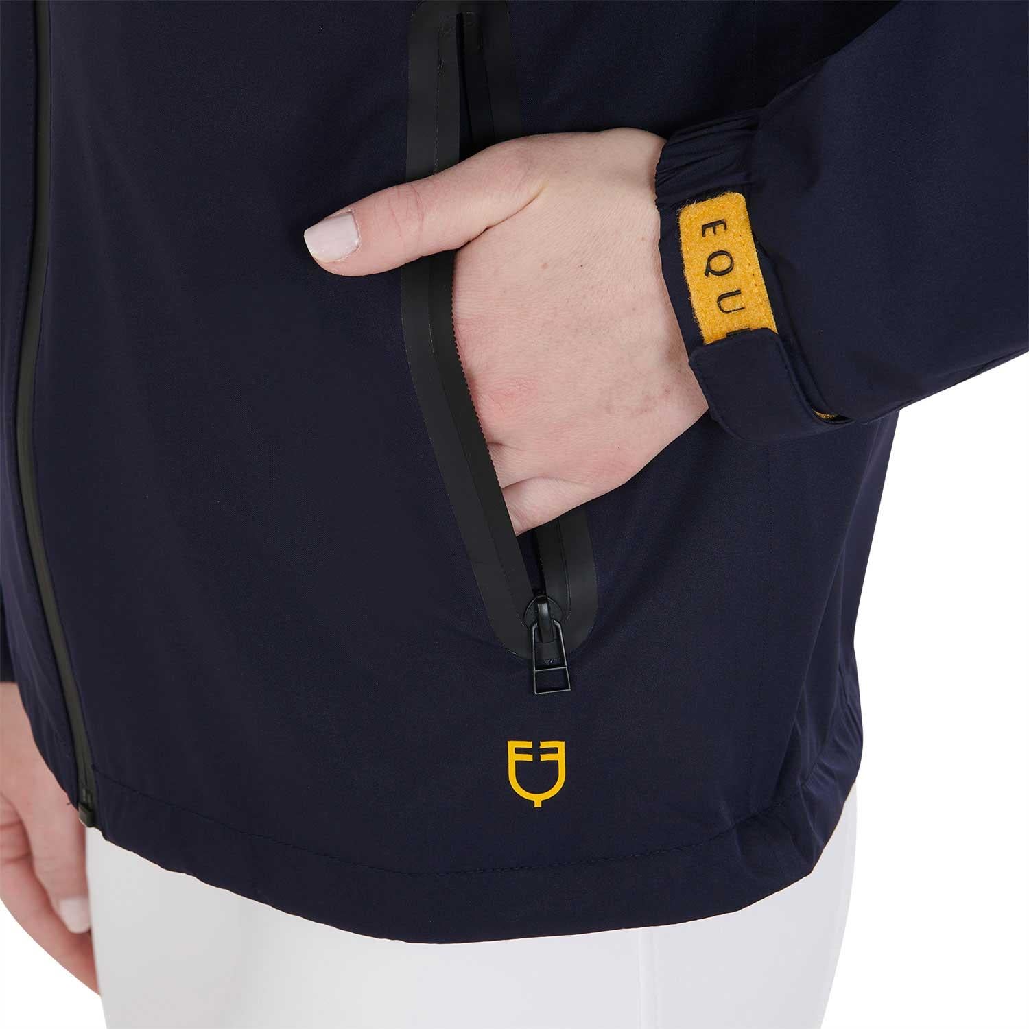 SOFTSHELL DONNA FULL ZIP CON CAPPUCCIO 09AMA-ETW00025 NAVY EQUESTRO 