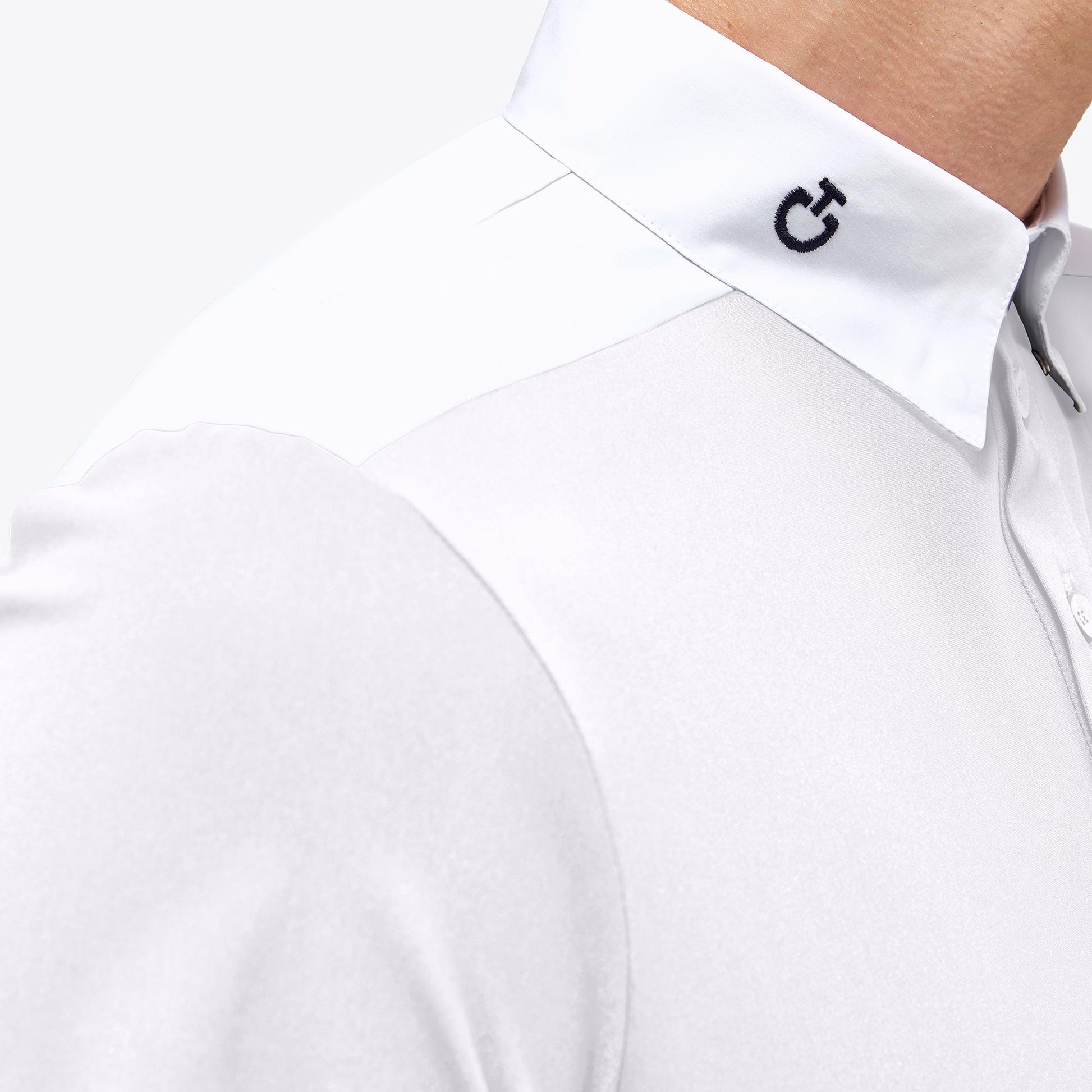POLO DA COMPETIZIONE IN JERSEY UOMO CAVALLERIA TOSCANA 30CT-POU337JE022 0001WHITE CAVALLERIA TOSCANA 