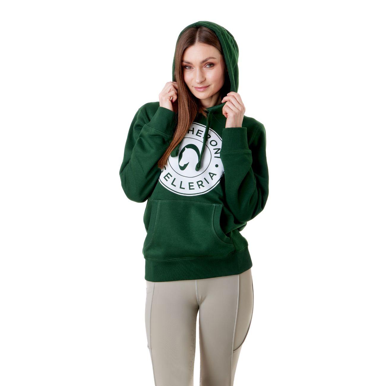 Felpa Unisex Con Cappuccio Mascheroni 09MA-K489 VERDE MASCHERONI SELLERIA 